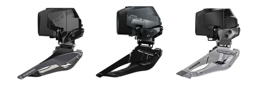 SRAM eTap フロントディレイラーグレード別の重量と価格